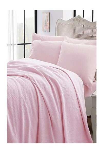 Taç Serin Tutan Çift Kişilik Pike Takımı Iglo Pembe