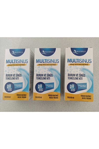 Multiplus Sinüs Rinse Burun Ve Sinüs Temizleme Kiti 20 Saşe X 3 Kutu 60 Saşe