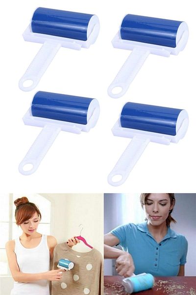 Buffer 4 Pieces New Generation Washable Practical Hair and Dust Collection Roller Apparatus