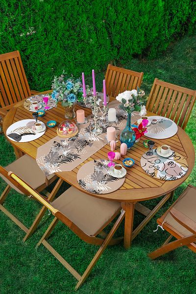 Realhomes Σετ 6+1 Bohemian Special Designed Flat Runner