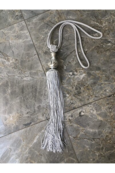 lovelyhome35 Gri Renk Polyester Braçol Perde Bağlama-perde Orta Süsü