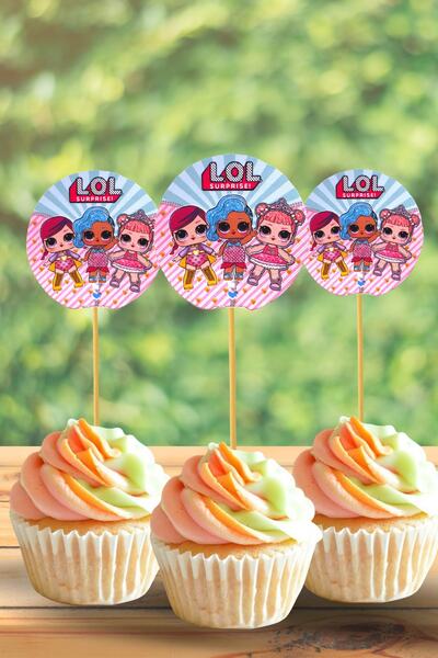 Huzur Party Store Lol Bebek Surprise Kürdan 20 Adet 9 Cm Cupcuke Muffin Kürda...