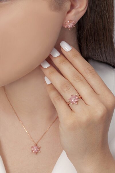 Şimal Silver 925 Ayar Gümüş Lotus 3'lü Set