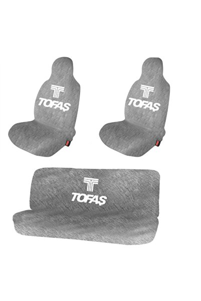 1araba1ev Tofaş Doğan Slx Oto Gri Amblem Logo Baskılı Koltuk Koruyucu Kılıf P...