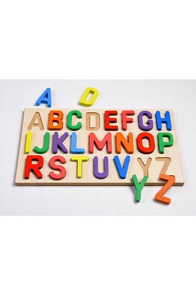 Bundera Montessori Children's Toy - Wooden Letters Alphabet Puzzle Bultak