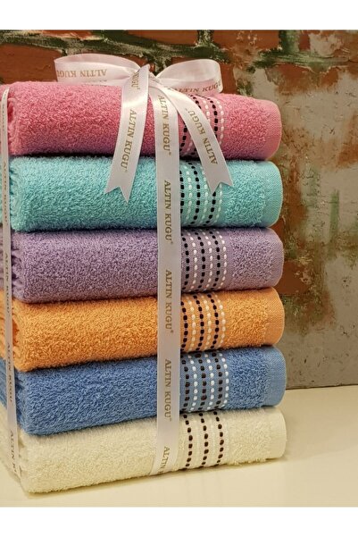 Altın Kuğu Набір з 6 кольорових рушників Altınkuğu Elegant