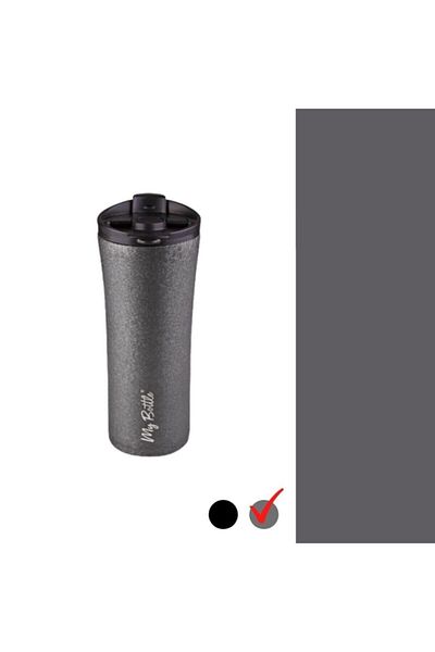 My Bottle Stainless Silver Steel French Press 500 Ml Gray Mug