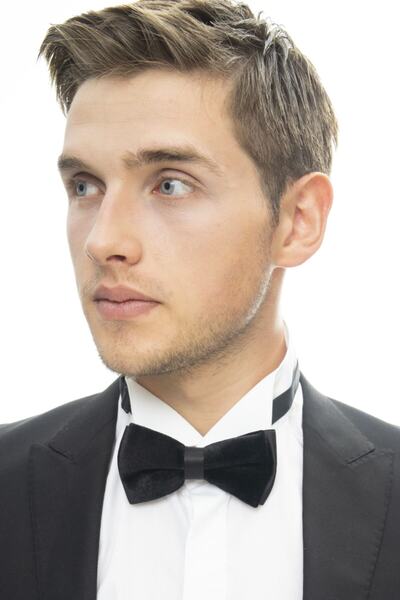 thepapyon ربطة عنق مخملية دوبونت من الساتان