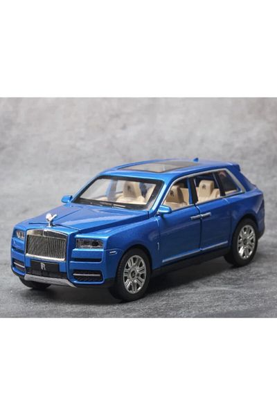 toysandmore رولز رويس كولينان 1-24 نموذج معدني يطلق الدخان ضوء السيارة الصوت 6 أبواب قابلة للسحب باللون الأبيض