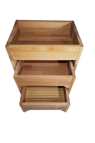 WOODLIFE Wooden Bread Bowl Set of 3 for Hotel Outdoor Buffets