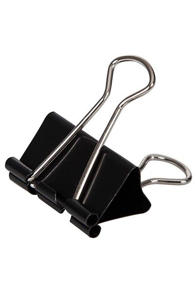 Mas 920 Omega Black Steel Clamp - 19 Mm, Pack of 12, Paper Clips Category