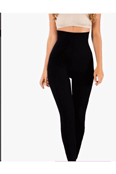 İNCEYAŞAM Colanți negri de damă, cu corset de fermitate și fermitate