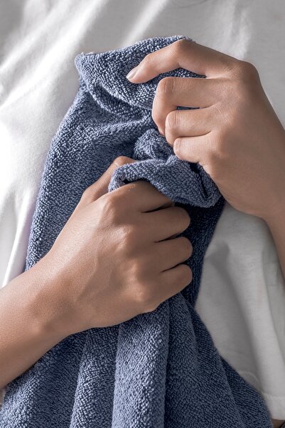 COTTONMANIA Profundo Bath Sky - Ekstra Yumusak, Modern %100 Pamuk 70x140 Cm 2'li Banyo Havlusu