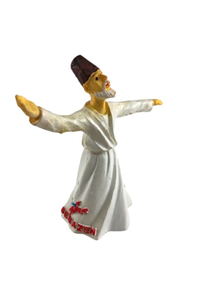 ArtemisDükkan Beyaz Semazen Dekoratif Biblo 10 Cm