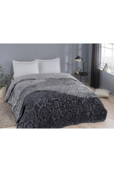 Özdilek Çift Kişilik Embos Silver Battaniye Gri