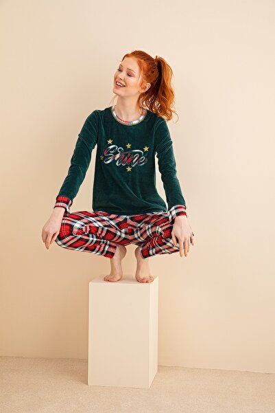 Sevim 13186 Kadın Nakışlı Pijama Takım