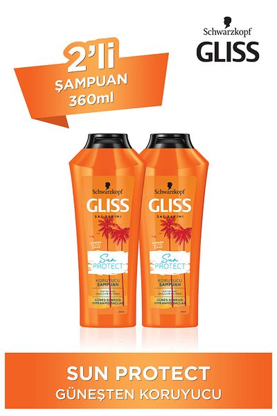 Gliss Sun Protect 360 ML Sun Protection Shampoo - Pack of 2