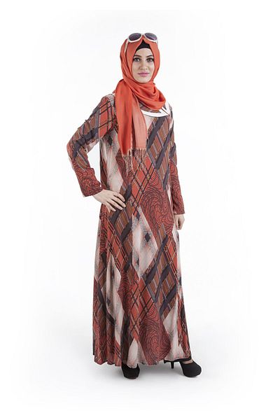 Reis Cotton Viscose Collar Hijab Dress