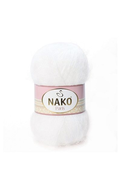 NAKO (5 τεμάχια) Paris 208 Λευκά πλεκτά νήματα για γιλέκο ζακέτα Beanie νήματα πουλόβερ