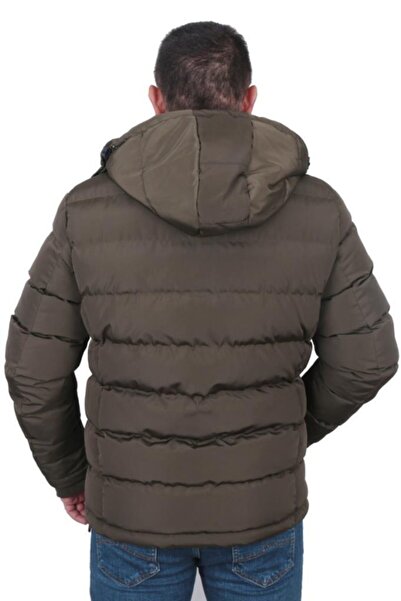 FBI Palton pentru bărbați cu fermoar cu glugă din puf de gâscă 94018