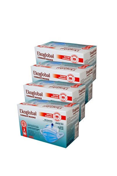 EKOGLOBAL Cerrahi Maske 4x50'li Kutu