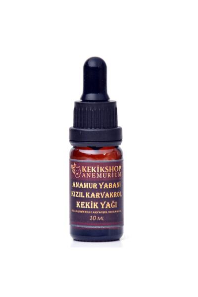 Kızıl Karvakrol Kekik Yağı 10 ml Yüksek Kaliteli Yoğun ve Koyu Anamur Kızıl Karvakrol Saf Kekik Yağı