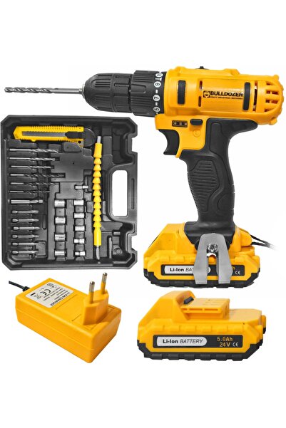 Bulldozer Brx30 Darbeli Çift Akülü Vidalama 30 Parça Set