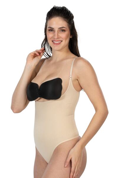 Emay Korse Corset de corp cu șnur cu curele deschise pentru sânii Emay Ten 2076