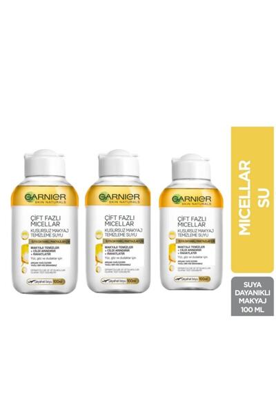 Garnier Çift Fazlı Micellar Kusursuz Makyaj Temizleme Suyu 100ml* 3 Adet