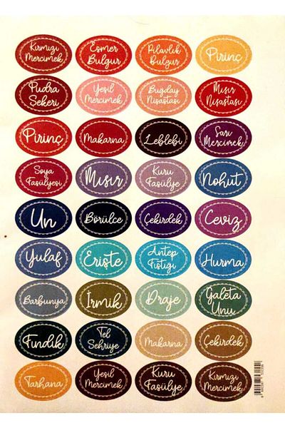 STORE and MORE Kitchen Sticker, Jar Sticker, Spice Holder Jar Sticker 98 Pieces