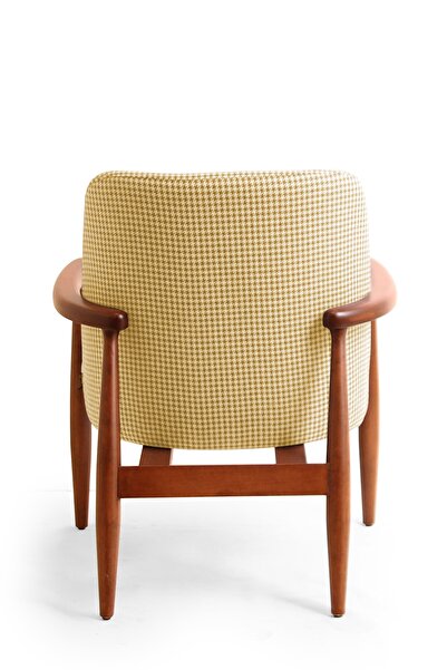 MOBİLYANBURDA Kaji Kaz Ayağı Hardal Berjer