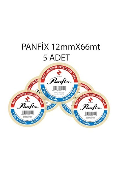 Panfix 12mmx66m Tape 5 Pieces