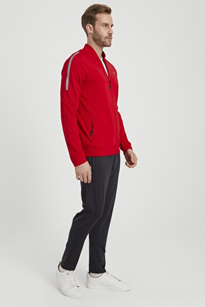 DYNAMO Ανδρικό σετ αθλητικής φόρμας από κόκκινο ύφασμα κατάδυσης