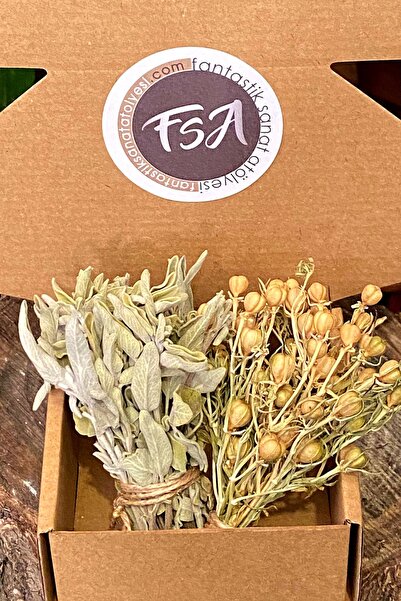 FANTASTİK SANAT ATÖLYESİ Dekoratif Hediyelik Üzerlik, Adaçayı 2'li Tütsü Seti...