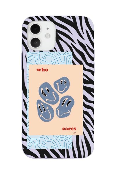 Spoyi iPhone 12 Compatible Who Cares Designed Lilac Launch Phone Case