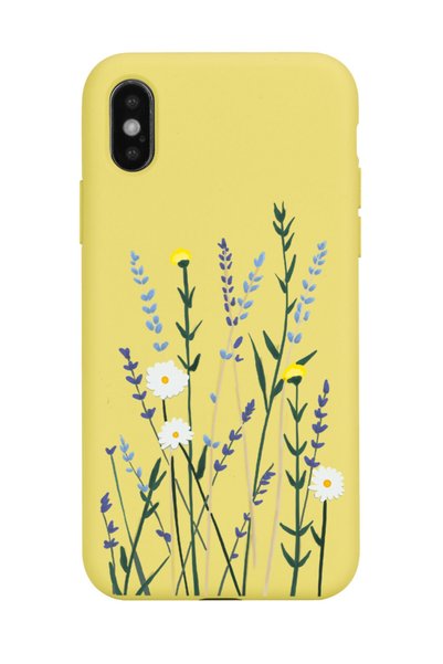 Spoyi Yellow Launch Phone Case with Softy Lavenders Design Compatible with iP...