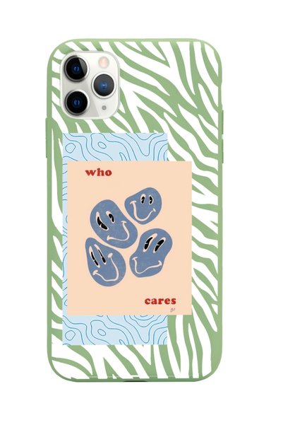 Spoyi iPhone 11 Pro Max Compatible Who Cares Designed Green Launch Phone Case