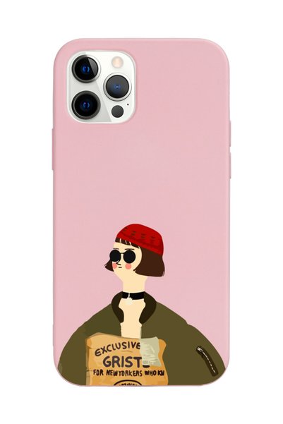Spoyi iPhone 13 Pro Compatible Mathilda Designed Powder Launch Phone Case
