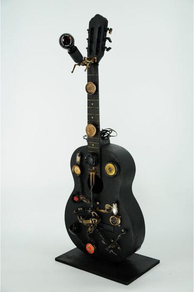 ELGRECORETRO Ispanyol Gitar Retro/vintage Tasarım Lambader ( Geri Dönüşüm Ürünü )