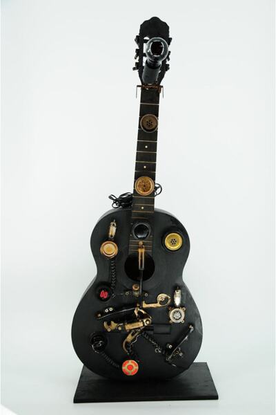 ELGRECORETRO Ispanyol Gitar Retro/vintage Tasarım Lambader ( Geri Dönüşüm Ürünü )