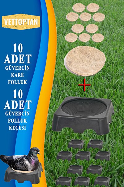 KARAHİSAR KULUÇKA Folluk 10 Pieces 10 Pieces Felt Pigeon Square Pigeon Folluk And Felt