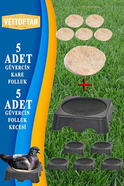 vettoptan Folluk 5 Adet 5 Adet Keçe Güvercin Kare Güvercin Folluğu Ve Keçesi ...