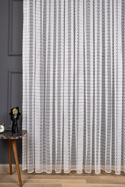 perdealemi Lace Knitted Tulle Curtain High Gramage, 200x260, Normal Pleat, 1/2.5