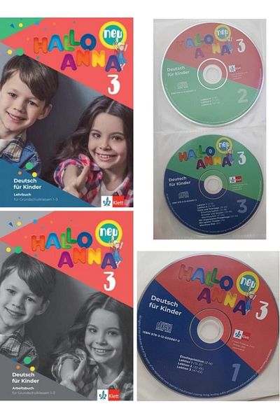 Klett Hallo Anna 3 Neu Arbeitsbuch + Lehrbuch + Cds
