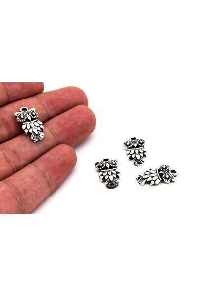 yfhobi 4 Adet - 11x19 Mm Baykuş Desenli, Metal Uç, Takı Malzemesi, Boyalı Güm...