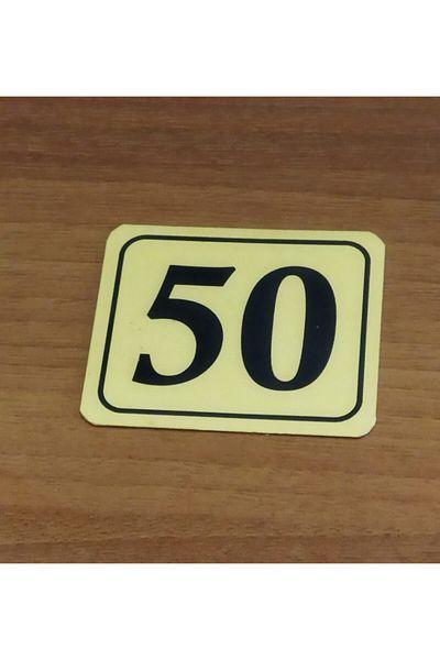 ETİKETLİK FİYATLIK Label Holder Price Holder Adhesive Table Number 25Pcs Yellow