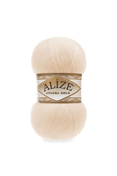 Alize Angora Gold 100 gr Χρώμα 01 Σκούρο Κρεμ Πλεκτό Χέρι