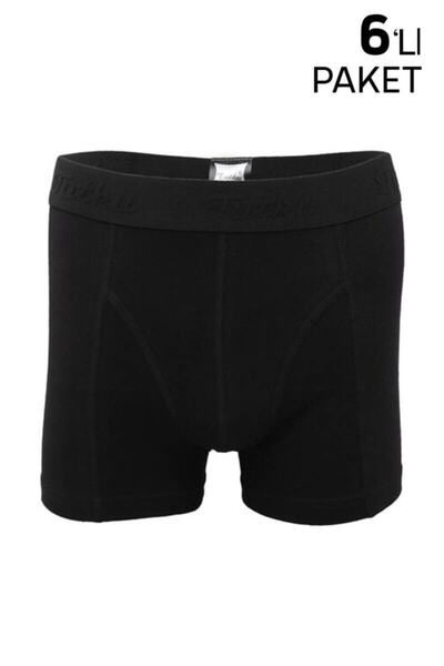 Tutku Boxeri din elastan pentru bărbați, pachet de 6, Bernam Butik 114 |   Negru