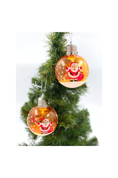 QUEEN AKSESUAR Yılbaşı Noel Baba Simli Kar Taneli Işıklı Lüks Koleksiyonluk F...