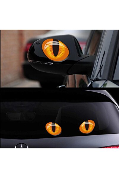 TSC Güzel Kedi Gözleri Araba Aynası Için Sticker Etiket